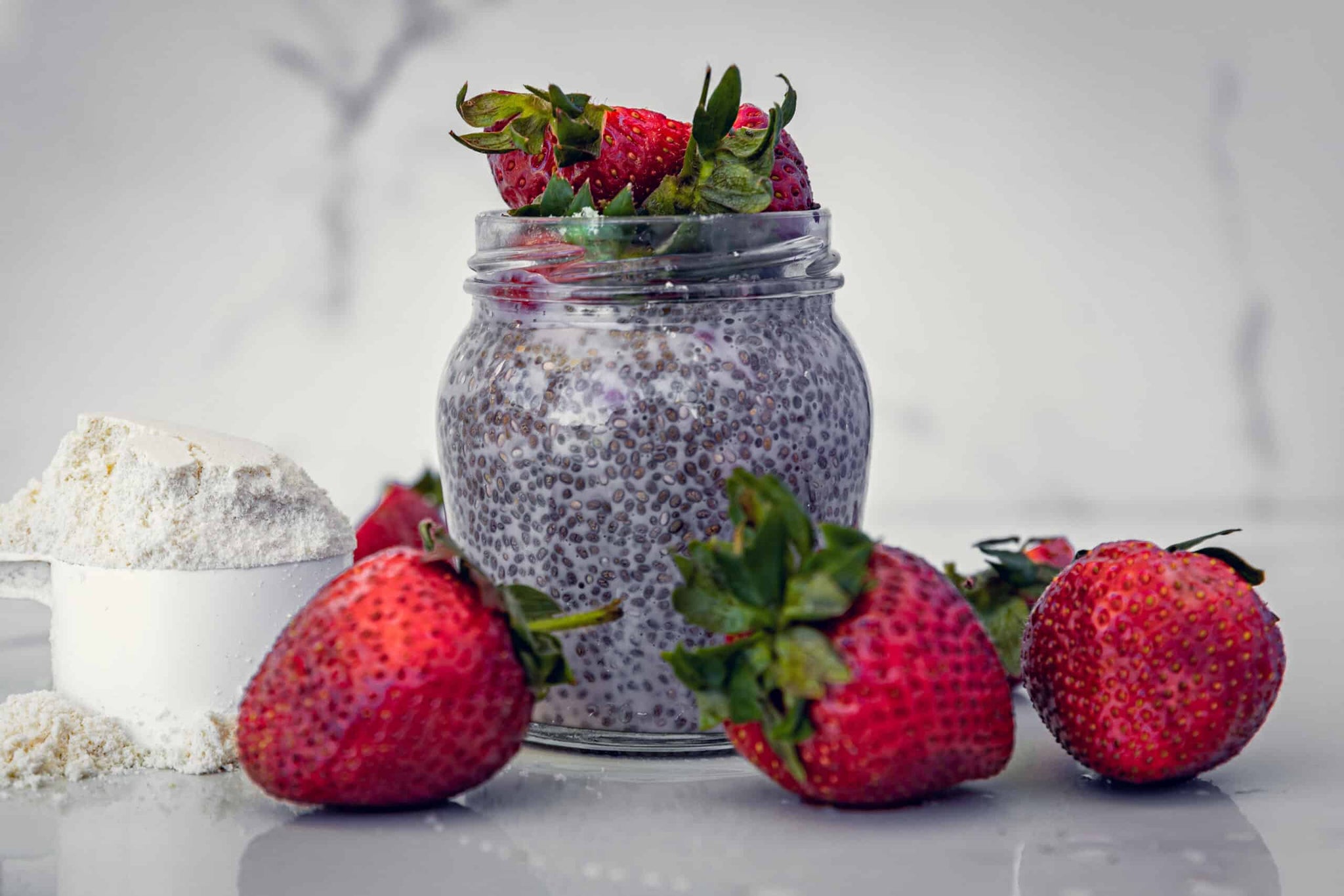 Strawberries & Cream Chia Pudding