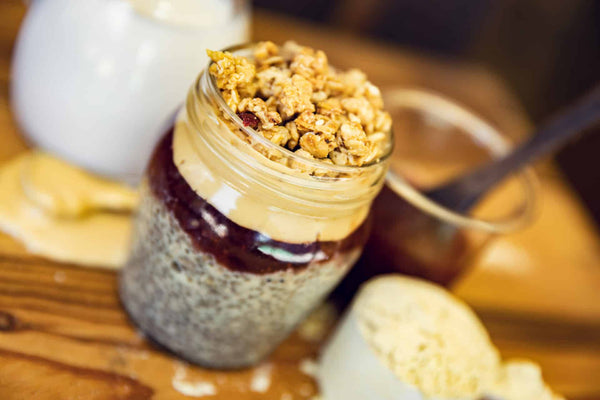 Peanut Butter and Jelly Chia Pudding