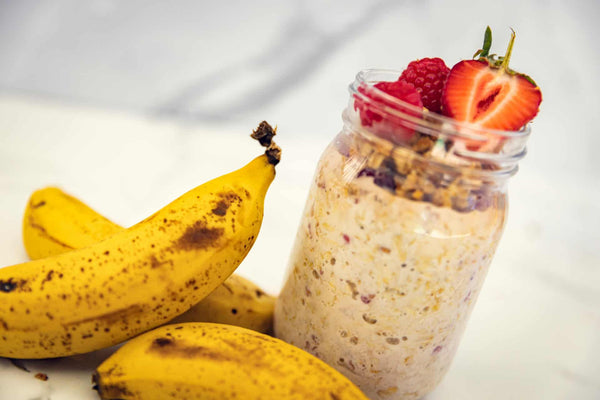 Banana Raspberry Overnight Oats